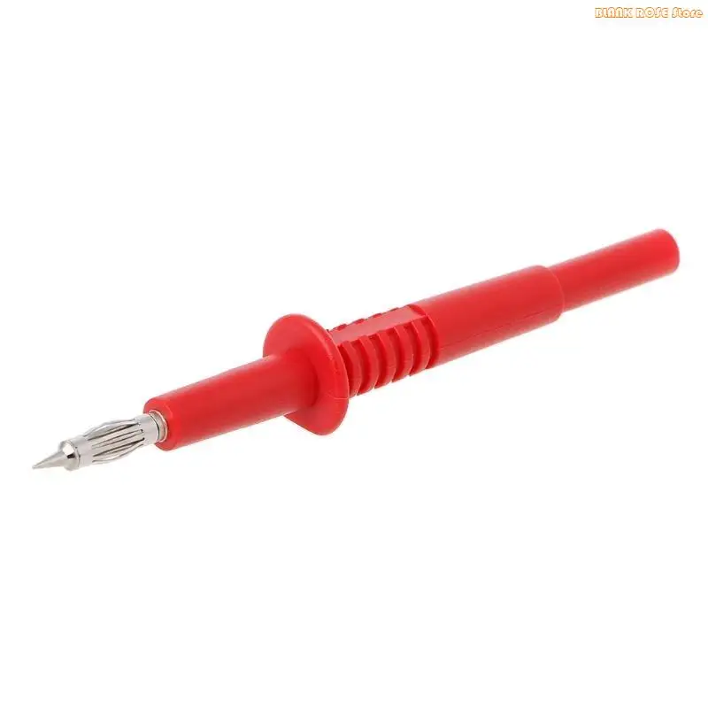 K1AE 2 Pcs /1 Set Copper Rod Multimeter Testing Probe 4mm Socket Type Probe Banana Connector Red/ Black