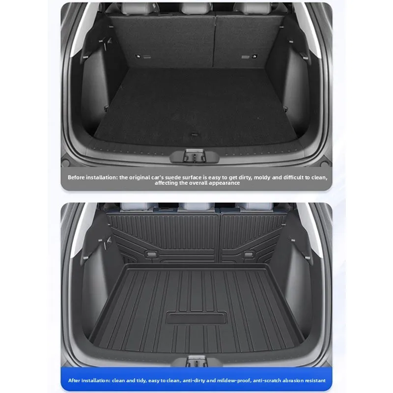 For BYD Atto 3 2026 All Weather Full Coverage TPE Car Trunk Mat Odorless Flexible Rear Cargo Liner for Daily Use Accessories