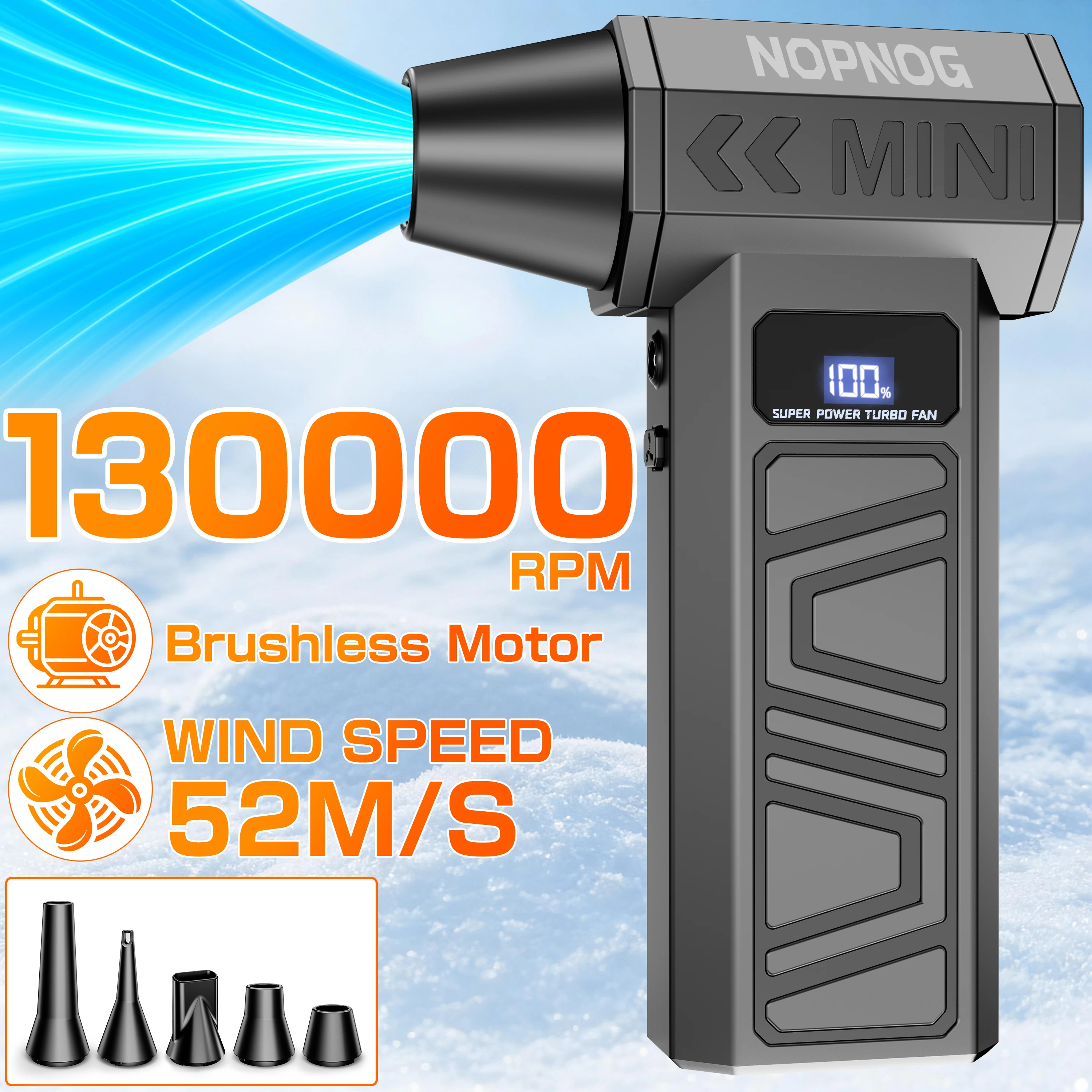 

Турбовентилятор-пылесос для автомобиля, мощный вентилятор для уборки снега, многофункциональный, портативный инструмент для чистки и сдувания, автоаксессуар