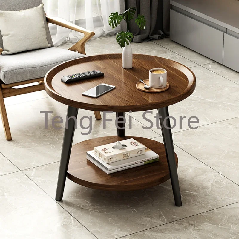 

Round Nordic Coffee Tables Small Outdoor Dining Modern Coffee Tables Bedroom Wooden Mesa Auxiliar Living Room Furniture SR50CT