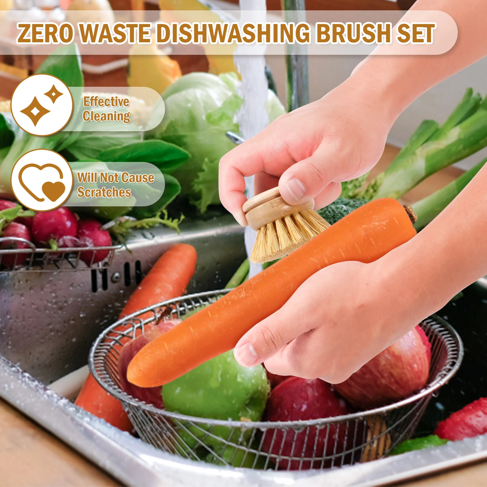 Küchen-Spülbürste aus natürlic – Dish Brush Bamboo Bewertung und Preis