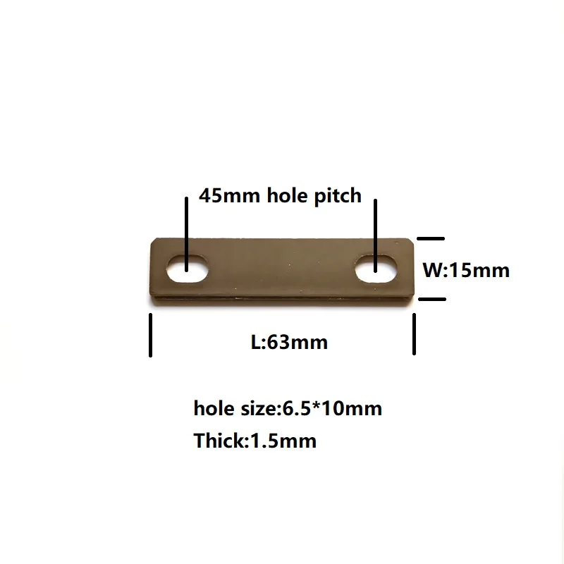 4pcs LiFePO4 BusBar Battery Posts Straps Clips Contacts 45mm Hole Central Pitch M6 For CATL CALB Lishen EVE