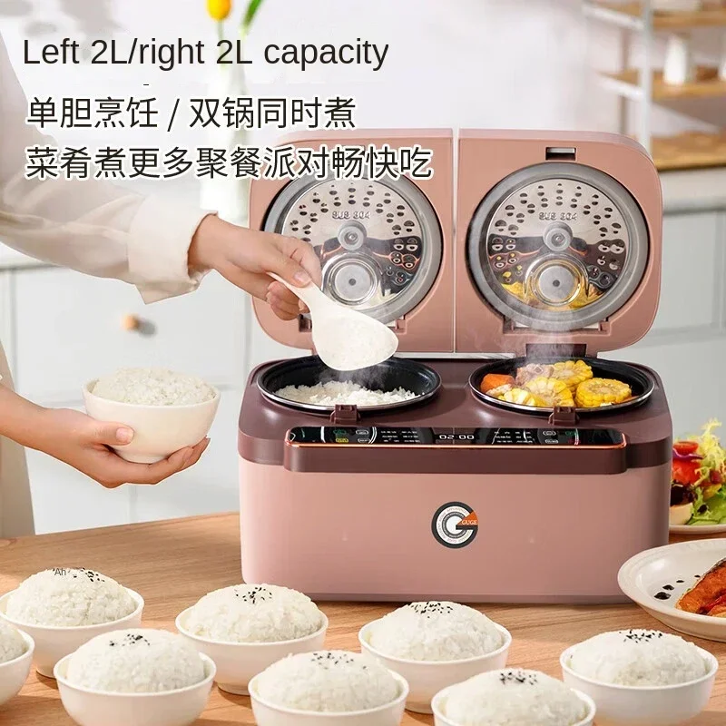 

superior quality 4L Large Capacity Smart Multi-function Double Inner Pot Rice Cooker Low Sugar Cook&Stew Dual Control 220V