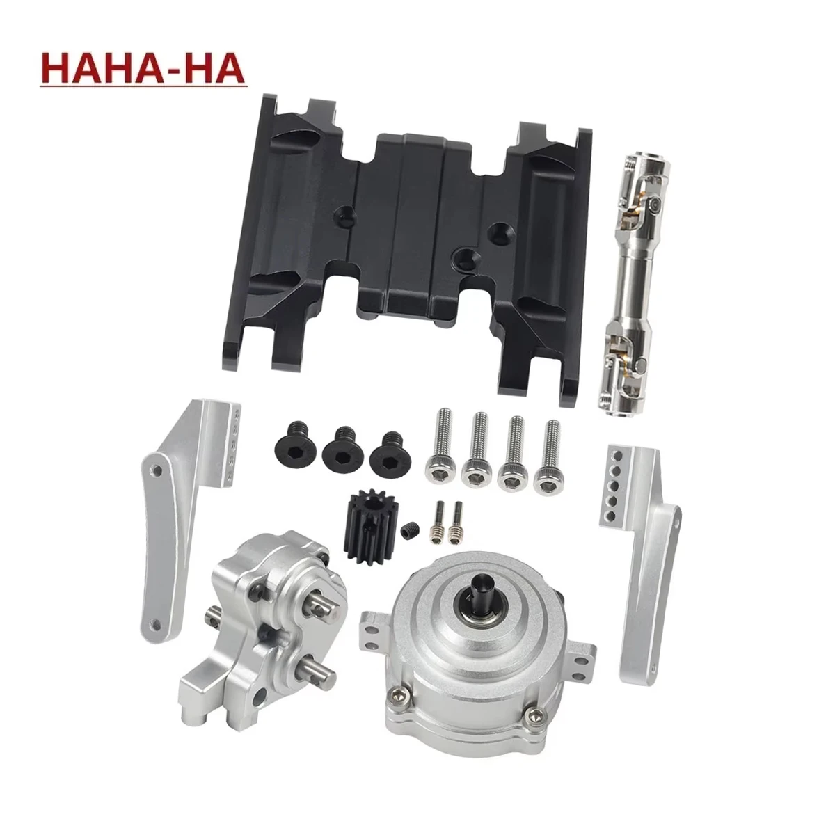 

Front Mount SCX10 II Planetary Transmission Transfer Case Skid Plate Drive Shaft Gearbox Set for 1/10 RC Crawler 90046 Chassis