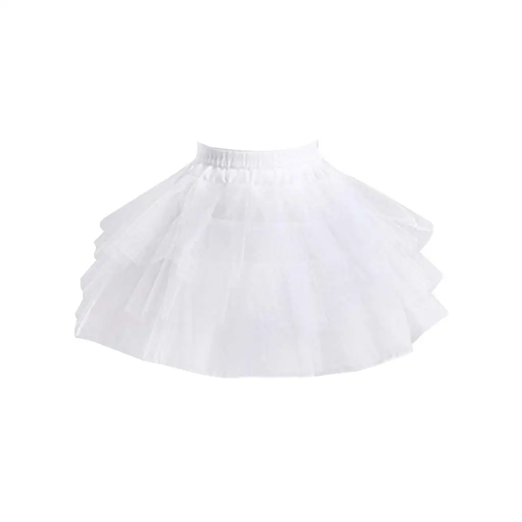 

Women Bridal Multi Layered White Mesh Short Petticoat Tutu Skirt With Steel Ring Princess Sweet Bustle Wedding Underskirt