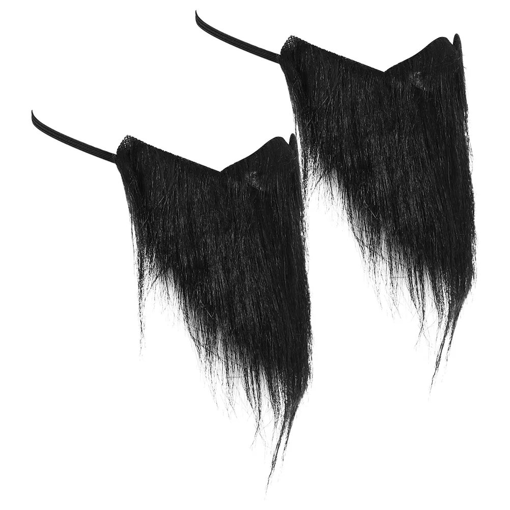 

2PCS Costume Mustache and Beard Realistic Fake Facial Hair for Halloween Fake Beard Funny Fake Mustache Costume False Beard