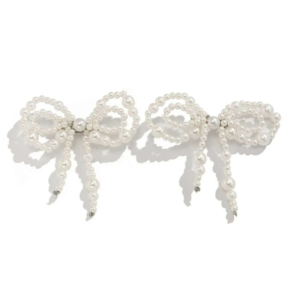 Heart Pearl Bow Brooch Detachable Tassel Fixed Clothes Pin Waist Buckle Button Clasps Trouser Leg Decorative Brooch