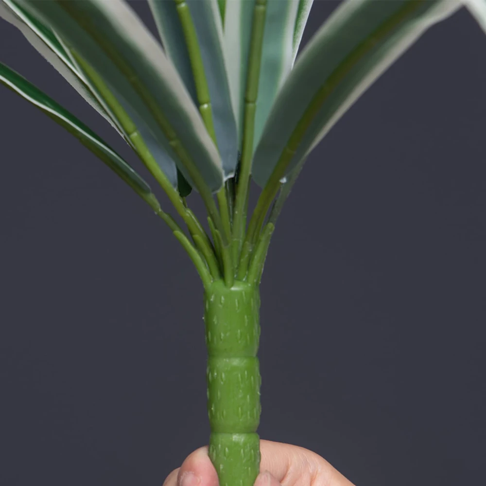 50–65 cm künstliche Magnolienpflanzen, tropischer Drache, Bart, Gras, gefälschte Orchideenblätter, grüne Schwertblätter für Zuhause, Büro, Party-Dekoration – Detail 7
