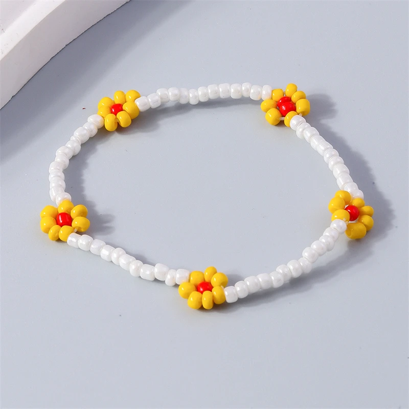 Böhmen handgemachte Perlen Armbänder für Frauen niedlichen Blumen Charms Perlen Armbänder Mädchen Party Urlaub Schmuck Dekoration – Detail 10
