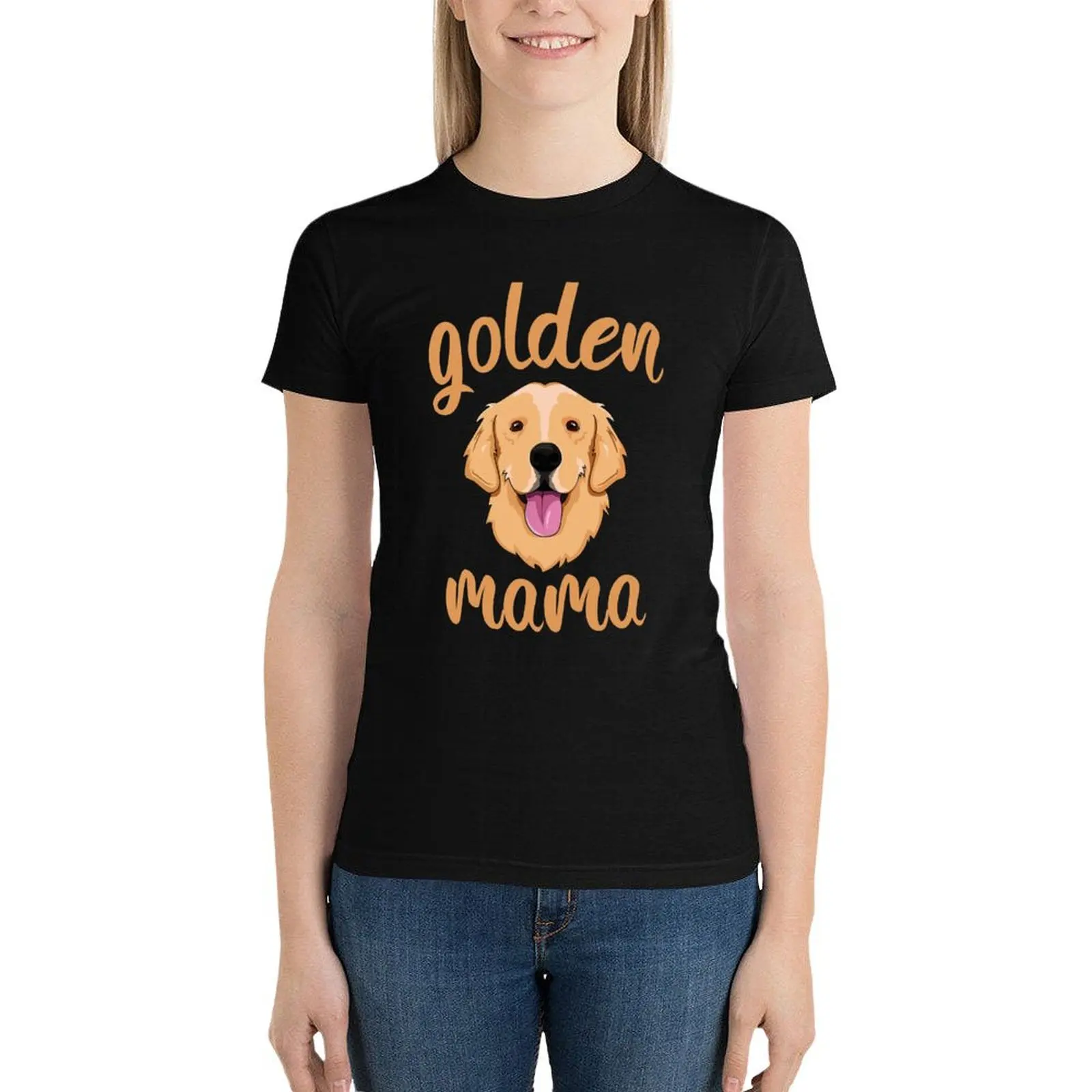 Golden Retriever Mom T-Shirt plus size tops cute clothes t-shirt dress for Women sexy