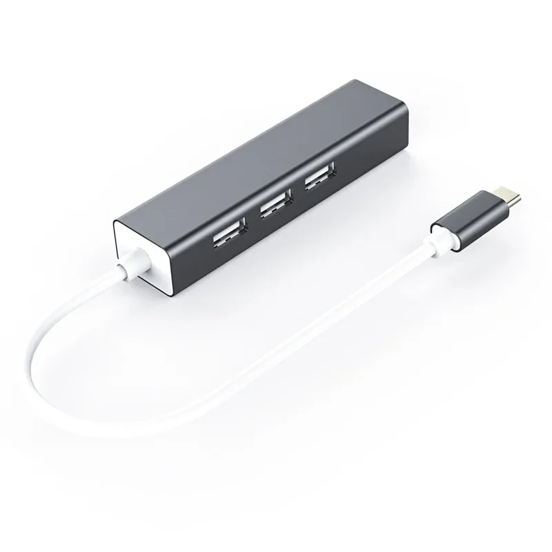 Docking Station Type-C USB 2.0 HUB 100M Ethernet Network Card Is Suitable for The New Notebook Free Drive