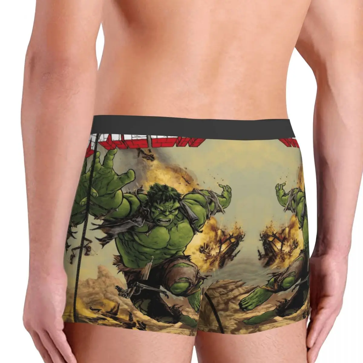 사용자 정의 헐크 3D 인쇄 아트 복서 반바지 남자의 인기 영화 팬티 속옷 멋진 속옷