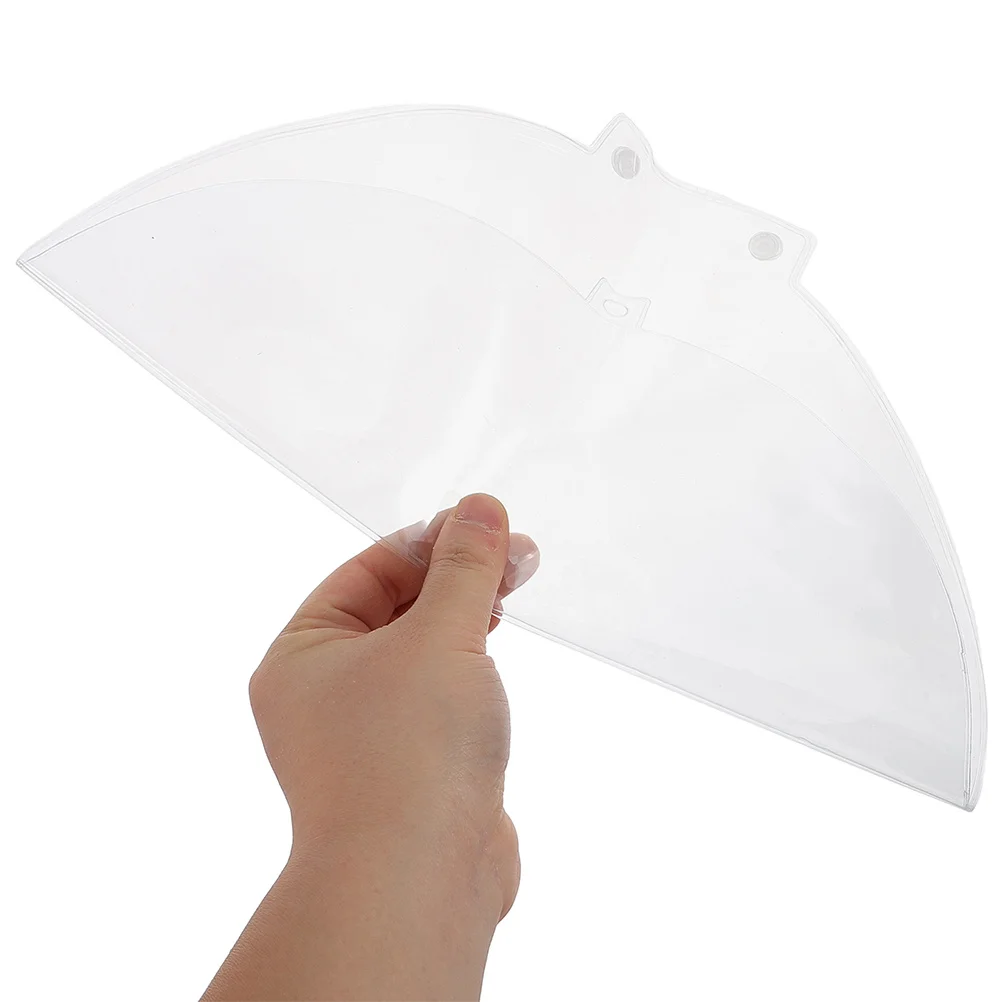 

2Pcs Clear PVC Hand Fan Covers Large Round Folding Fan Protective Sleeves for Summer Outdoor Weddings Travel Performances