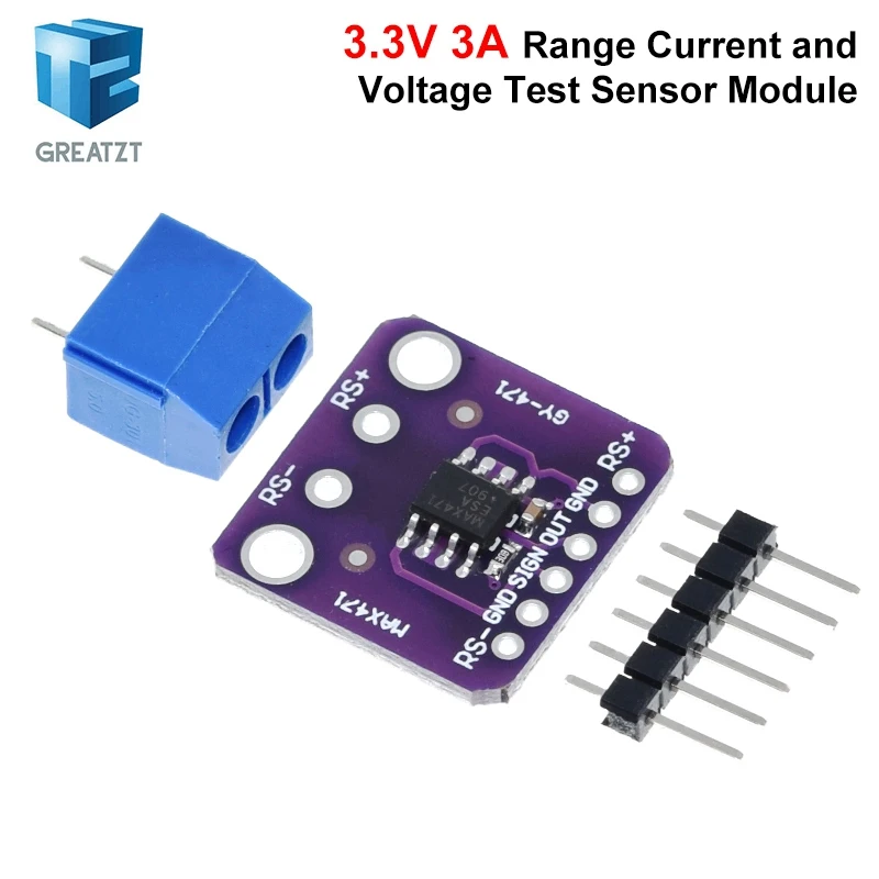 GREATZT GY-471 MAX471 3A Current Sensor Module Consume Current Detection Module for Arduino DC 0 -30V