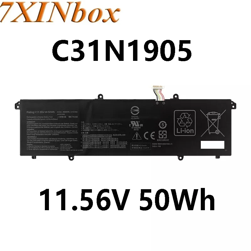 7XINbox C31N1905 11.56V 50Wh Laptop Battery for ASUS VivoBook S15 M533IA S533EA S533EQ S533FA 3ICP5/70/82 0B200-03750100 Series