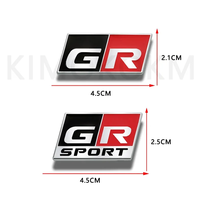 For Toyota sport GR Sport RAV4 Avensis Prado Prius Auto Accessories 3D Metal Car Sticker Logo Labeling Emblem Badge Decals