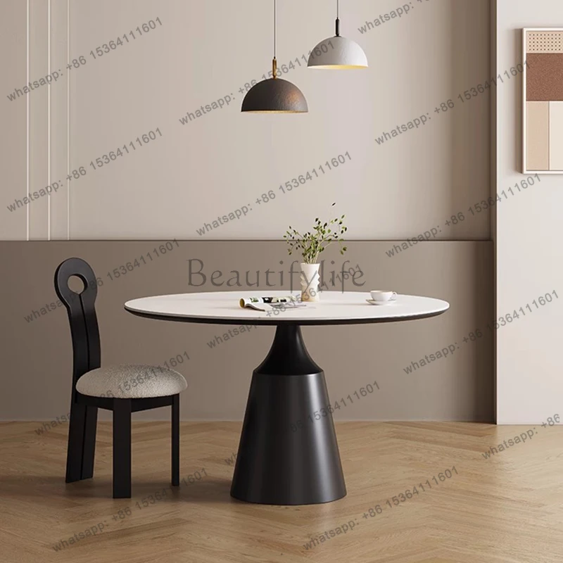 

Nordic Minimalism Dining Tables Modern Luxury Rock Plate Design Round Table Kitchen