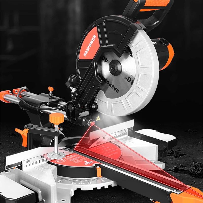 10 Inch Tie Rod Miter Saw,15A current,Power tools,High-Precision Multi-Angle miter saw,Woodworking,Aluminum saw cutting machine