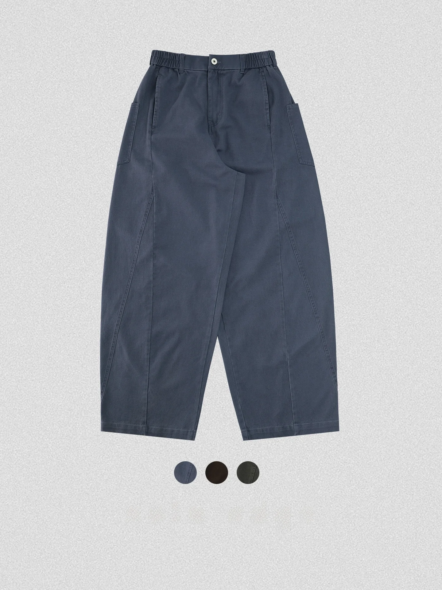 

American Sle Loose Fit Knife Pants Elastic Waist Men's Long Trousers Casual Cotton Youth Faion Trend Color