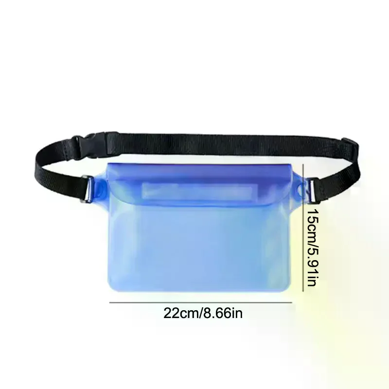 Waterproof Bag Hold ID's Credit Cards Keys Cell Phone Underwater Pouch Waist Pack Fanny Swimming Beach Dry Pouch Case