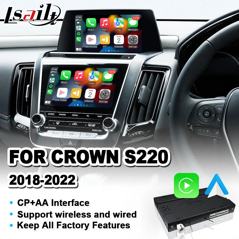 Lsailt Wireless CP AA OEM Integration Video Interface for Toyota Crown S220 2018-2023