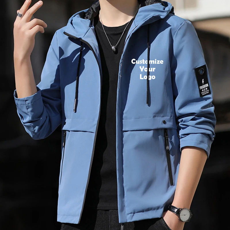 Customized New Fashion Men's Zipper Jacket and Coat Jacket and Outdoor Loading Casual Clothing Street Clothing