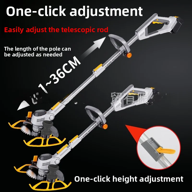 Cordless Electric Grass Trimmer Weeder Handheld for Garden Lawn Mower Tool