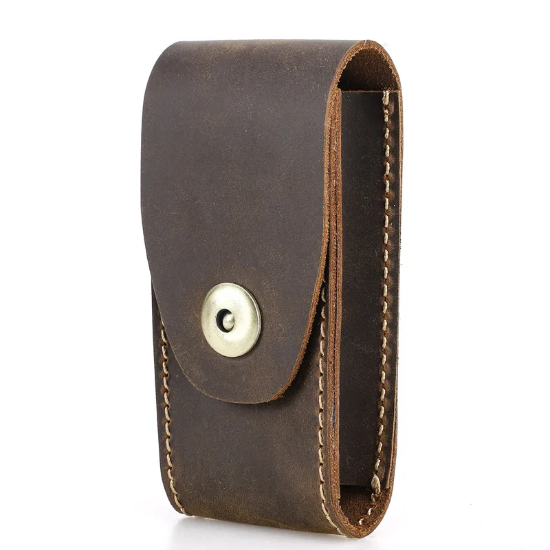 Genuine Leather EDC Organizer Sheath Handmade Tactical Tool Mini Pouch Holster with Belt Clip Storage Bag