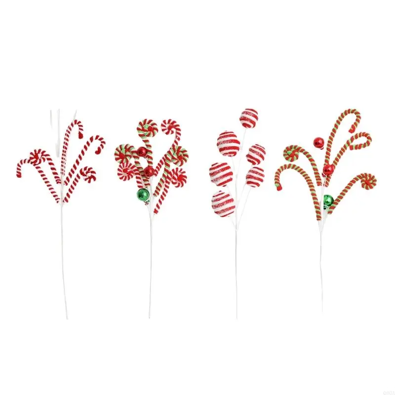 Q9QA Christmas Tree Decoration Curly Stem Distinctive Curly Picks For Elegant Christmas Tree Embellishment