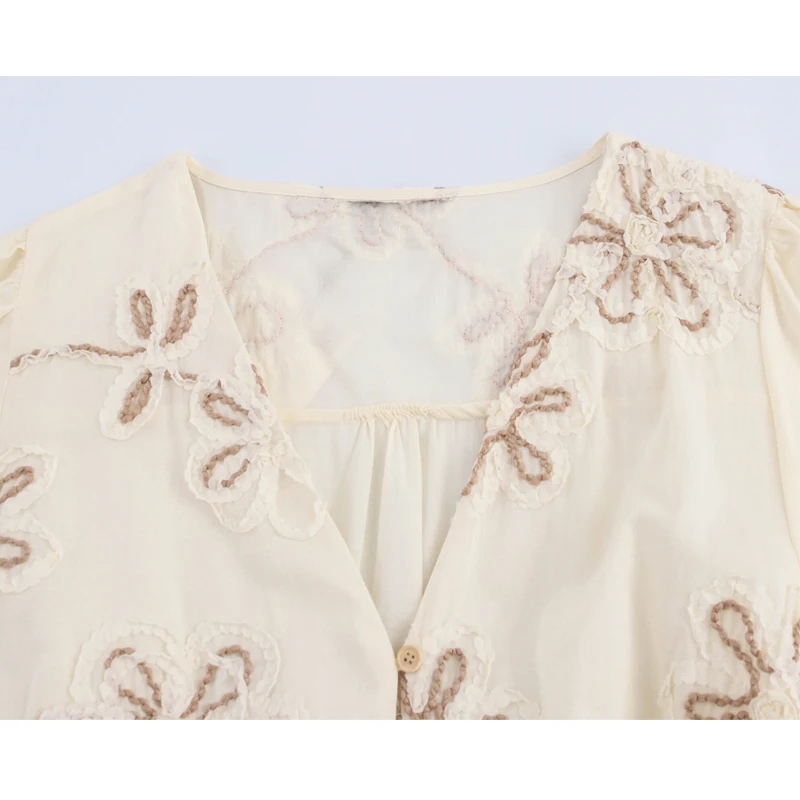 MUJER Flower Embroidered Mini Dress Women Tassel Pleated Short Dresses for Woman Summer Beach Women's Dress Boho Dress Woman