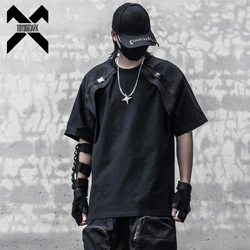 11 BYBB'S DARK Hip Hop Techwear T-Shirt Men 2022 Summer Fake two Tactical Tshirts Brand Black T Shirts Tops Tees WB800