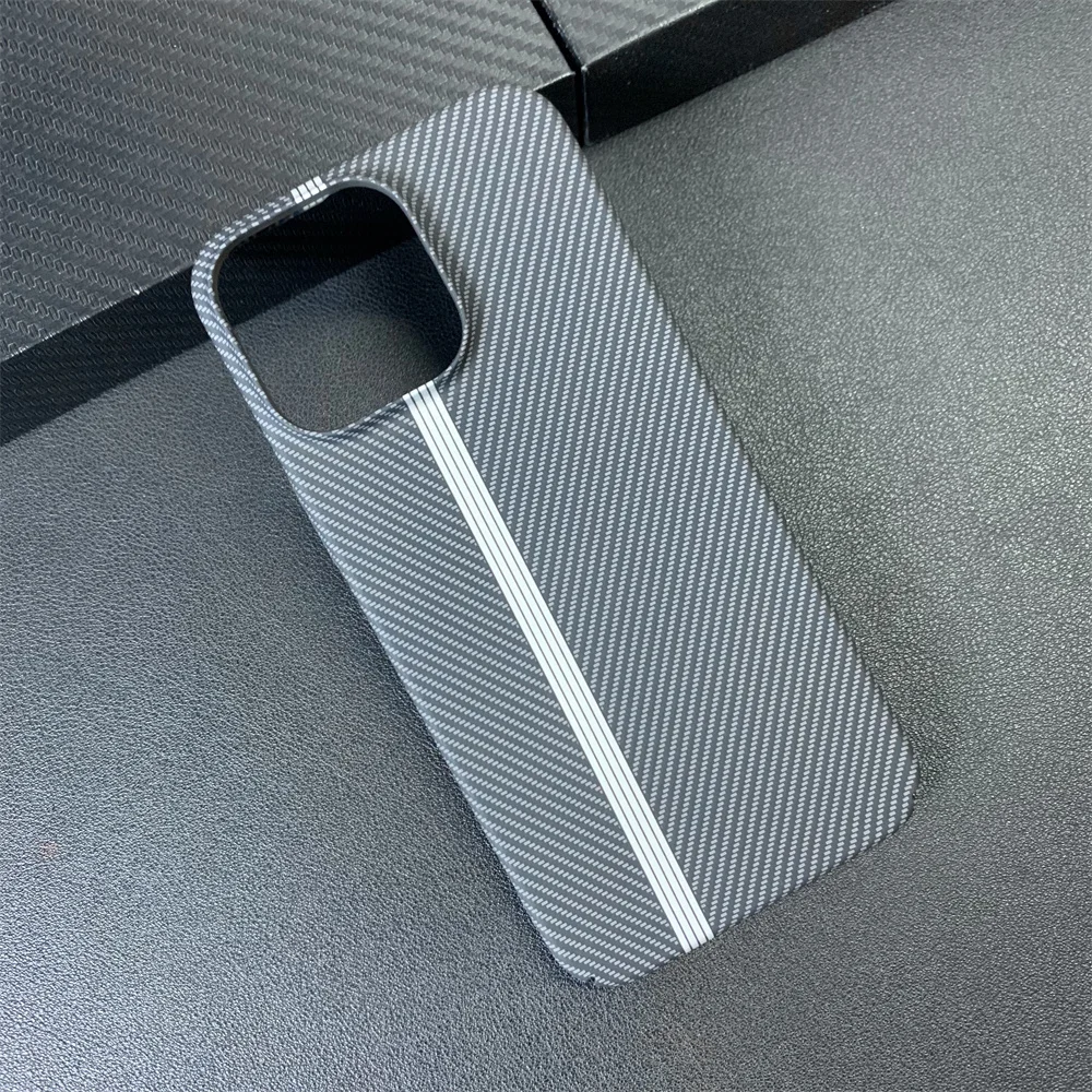 Ultra-Thin Frosted Carbon Fiber Texture Case for iPhone 15 Pro Max 11 12 13 Pro 14 Plus Skin Feel Matte Protective Cover Funda