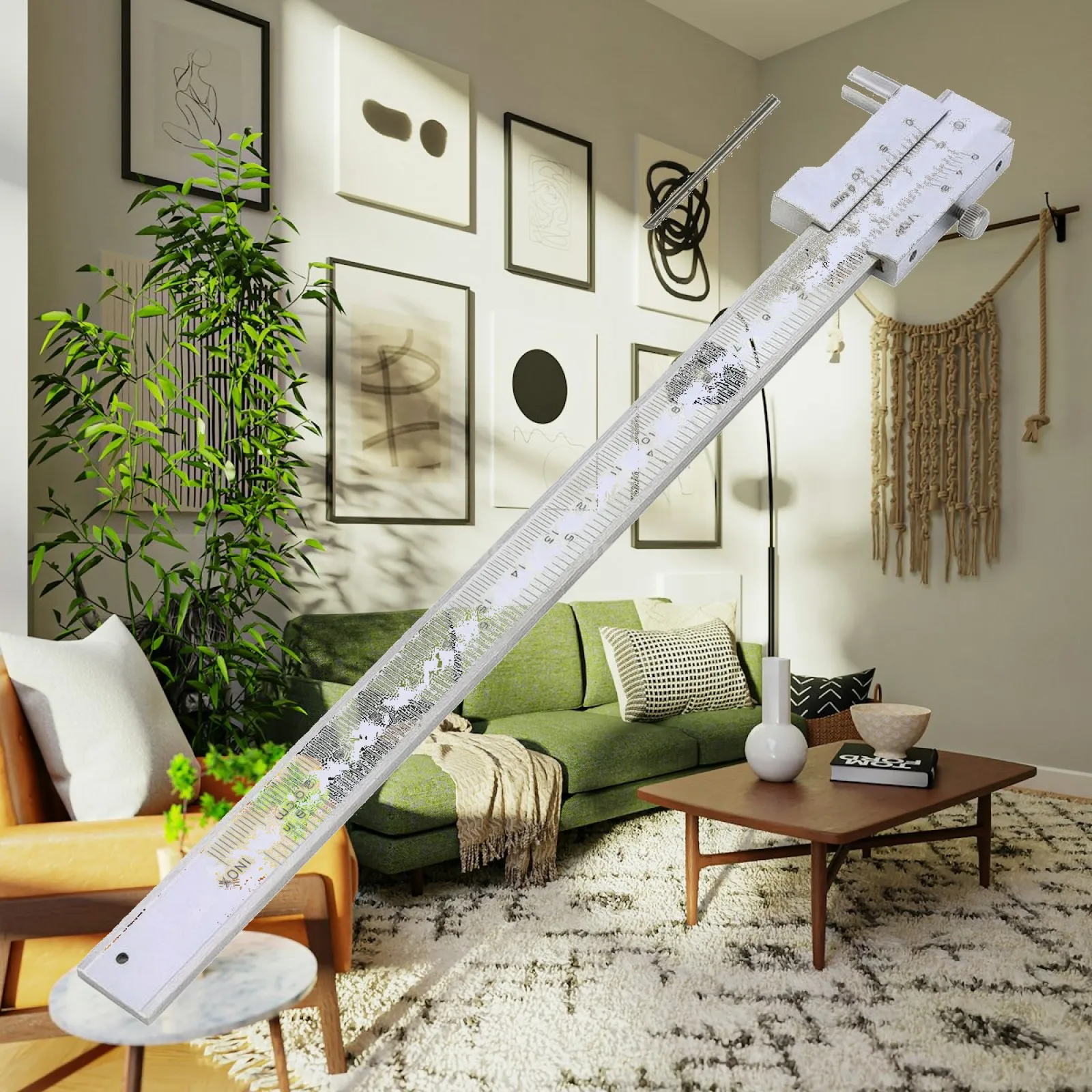 Accurate Stainless Steel Caliper 200mm Vernier Measuring Instrument with Carbide Tip for Edge Cleaning and Deburring