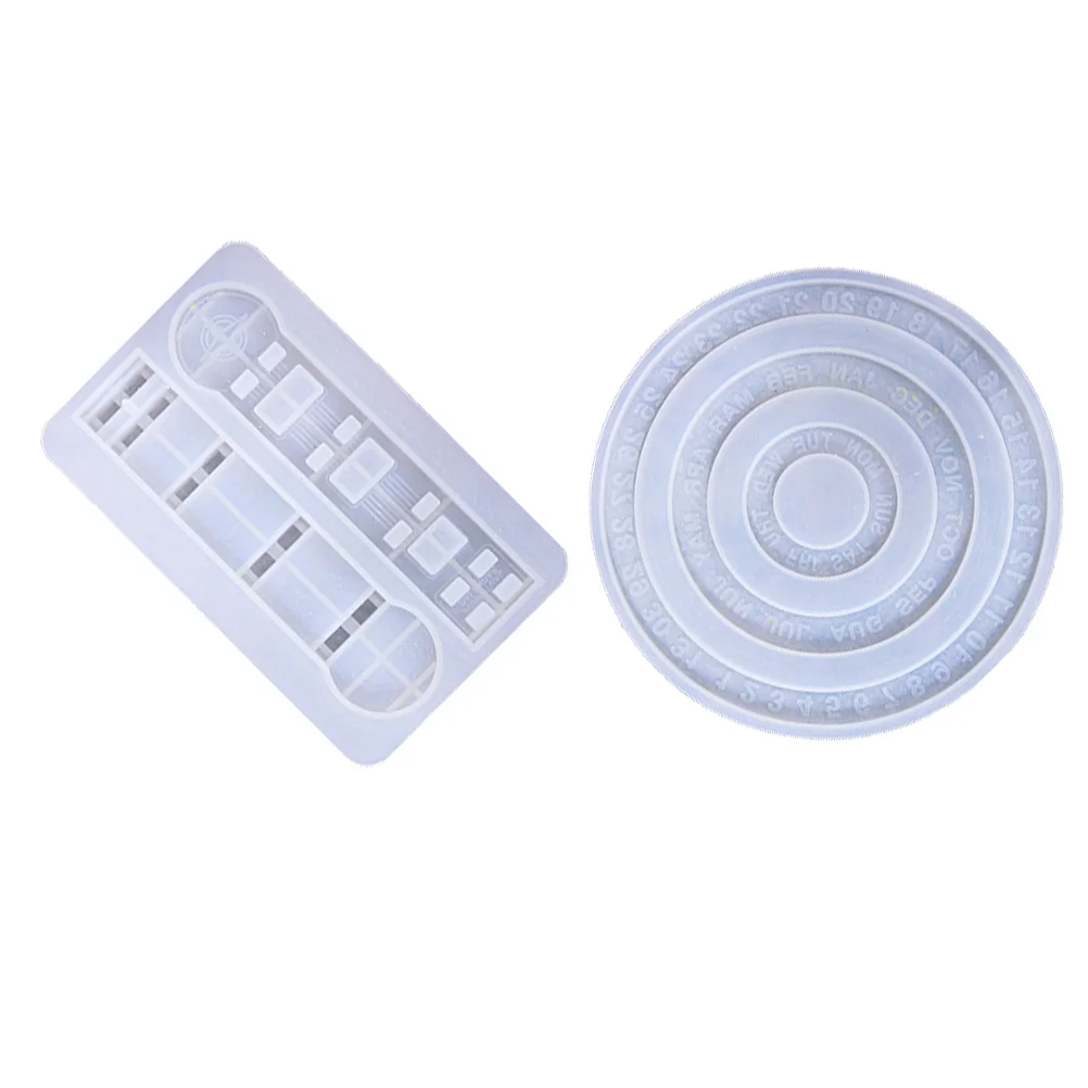 

1Set Wall Calendar Mold Smooth Surface Epoxy Resin Mould for DIY Crafts Add Glitter Beads Dry Flowers Decorations