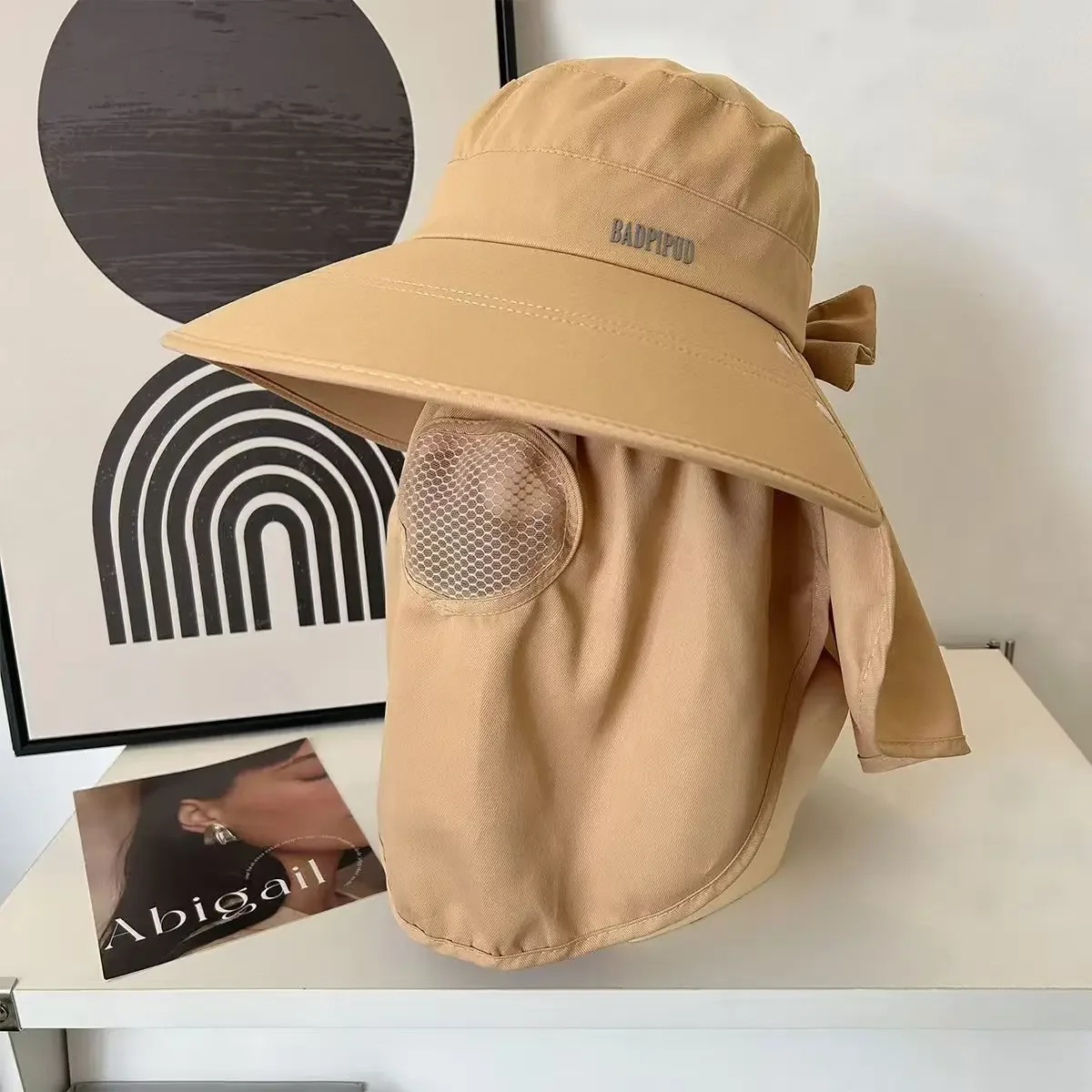 Ganzkörper-Sonnenhut für Kinder, Outdoor-Teepflückerhut, dünner Chiffon-Schattenschal, Sonnenschutz-UV-Hut
