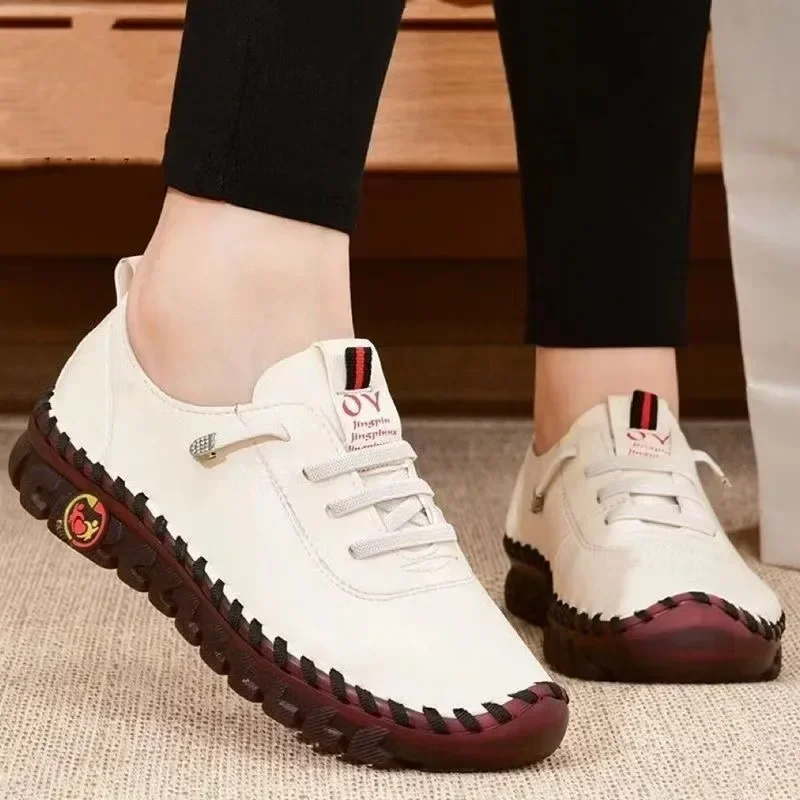 Spring and Summer NEW Newsoft-soled Roman Breathable Retro Stitching Muffin Bottom Plus Size WOMEN'S Shoes Single