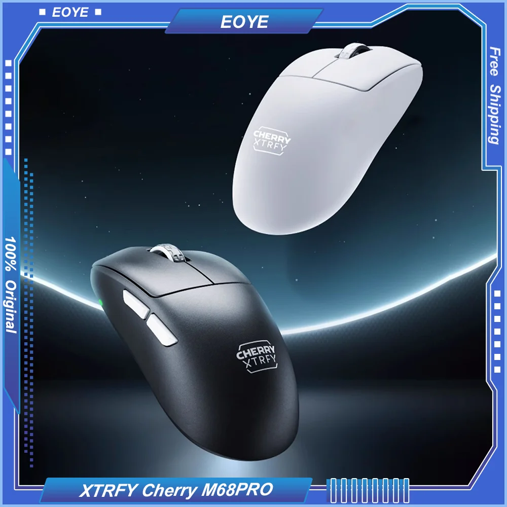 XTRFY Cherry M68PRO Gaming Mouse Lightweight 8000Hz Wireless 8K PAW3395 650IPS 50G Adjustable DPI Ergonomic Optical Esports