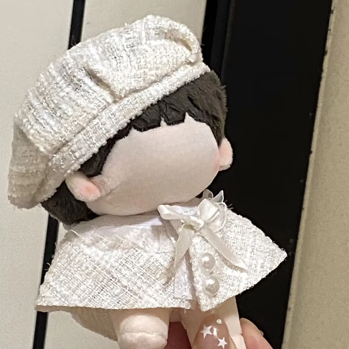 ملابس دمى قطنية 10 سم، تمثال لعبة قطيفة 15 سم، مجموعة ملابس قبعة مخروطية صغيرة على طراز شانيل، أنماط جديدة للرجال والنساء