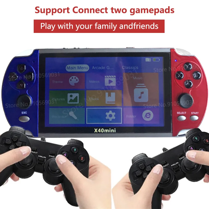 

X40 Mini 6.5inch 128 Bits Retro Portable Mini Retro Classic Video Game Console Handheld Game Player