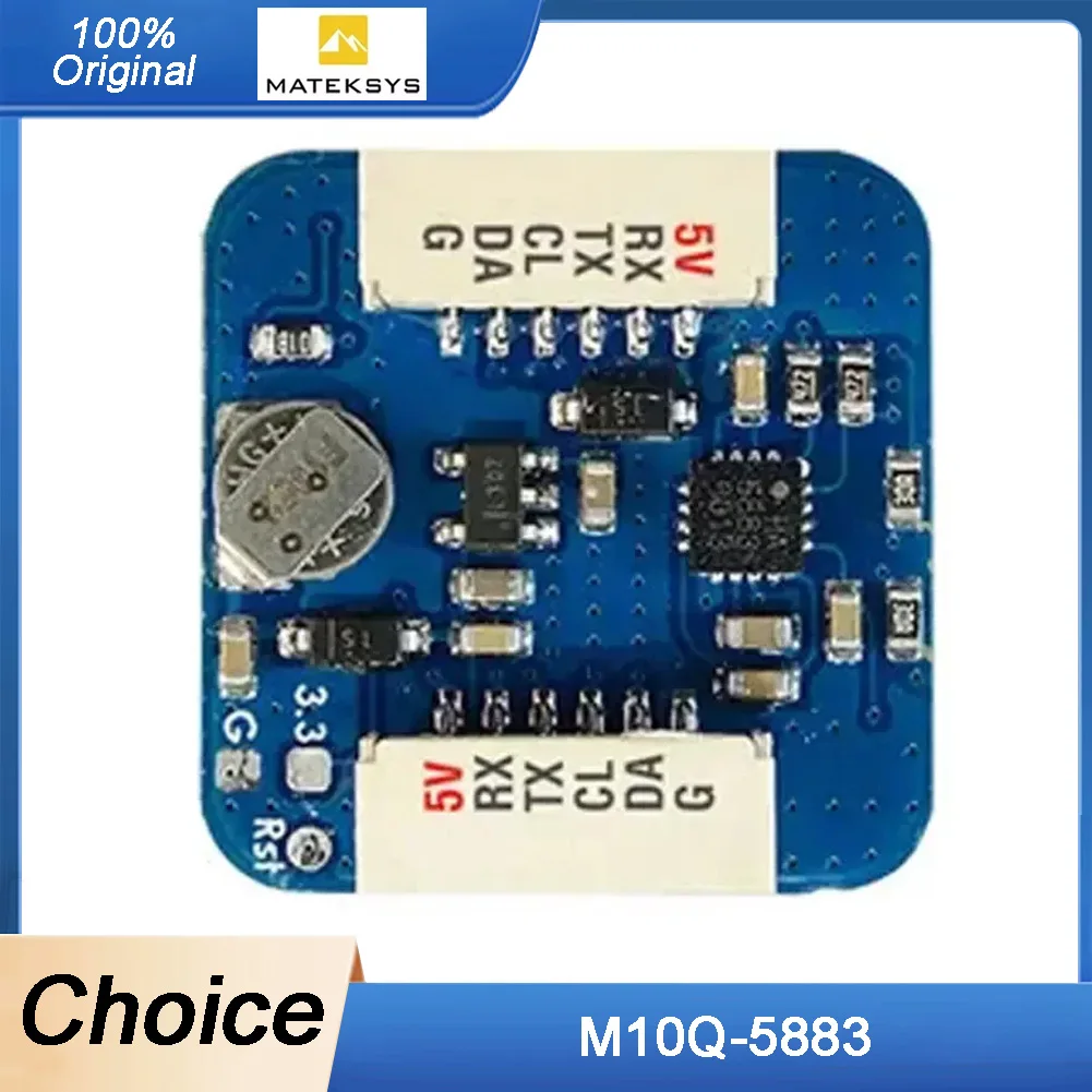 

Matek Systems GNSS M10Q-5883 M10 GPS с компасом QMC5883L Модуль Digital AirSpeed 4 ~ 9 В для гоночного дрона FPV