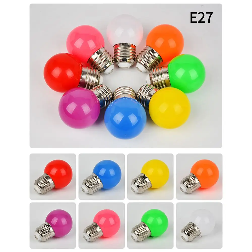 3W Flashlight Lamparas G45 Lamp E27 B22 Colorful Light LED Bulb
