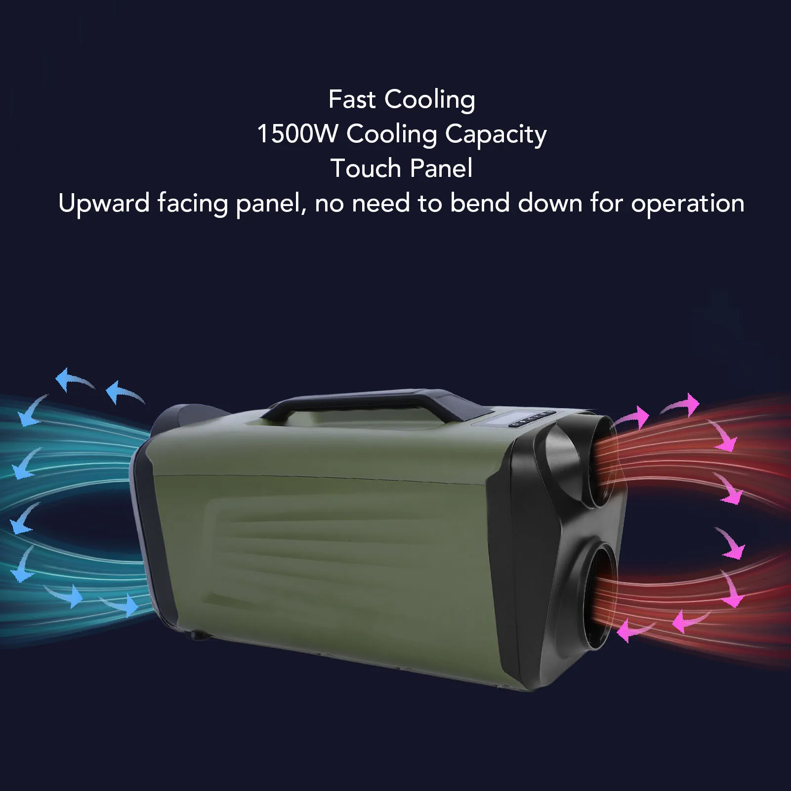 مكيف هواء صغير محمول ، تبريد شخصي ، مروحة تدفئة ، وحدة تيار متردد لسكن النوم RV ، مطبخ ، منزل للإيجار ، مكتب ، تخييم