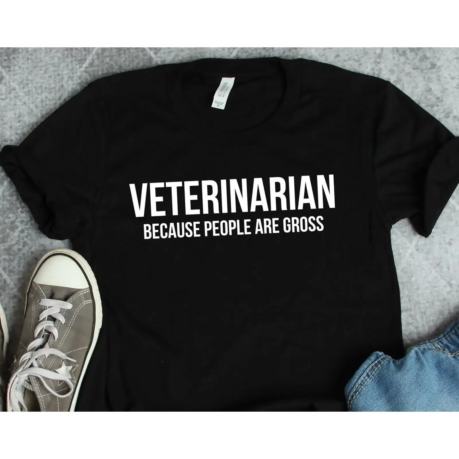 Veterinarian People Are Gross VeT T Shirt s Animal Lover Doctor vintage Washed Stretched Stylish Versatile streetwear