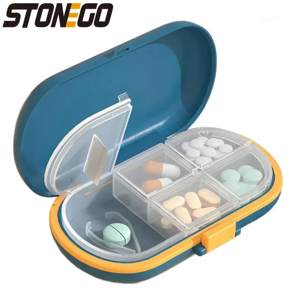 

Large Capacity Weekly Pill Organizer Travel Box Portable Medication Dispenser Storage Container for Family Outdoor Use