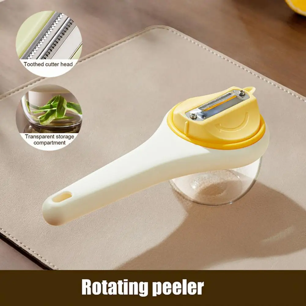 Easy Clean Vegetable Peeler Vegetable Peeler with Storage Box Shark Serrated Stainless Steel Swivel Blade for Fruits for Kitchen