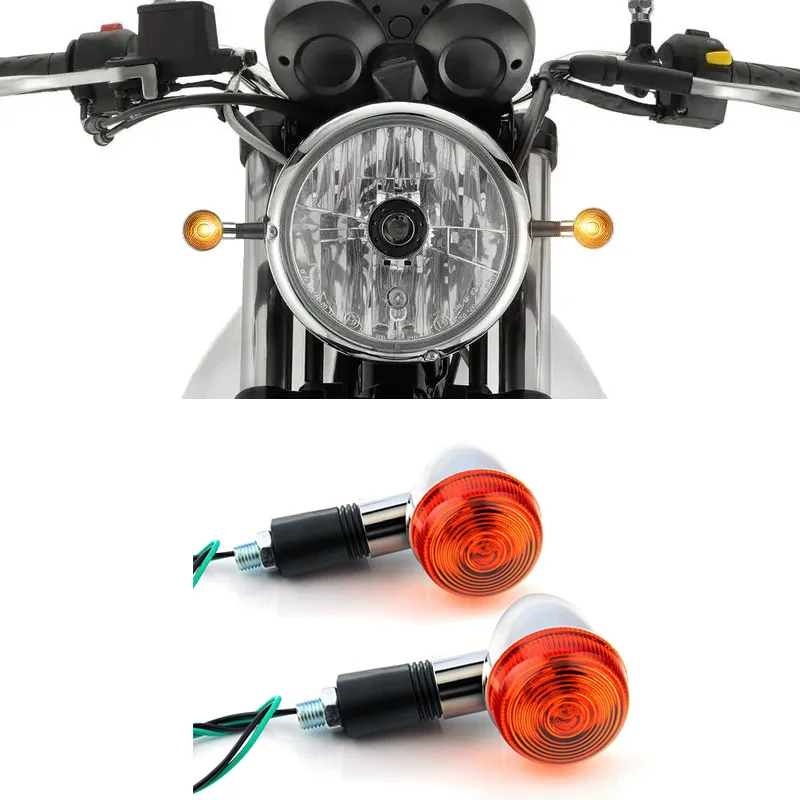 Adecuado para Yamaha Racing Star 400 King Star XV250/400 intermitentes delanteros y traseros luces de comando delanteras y traseras
