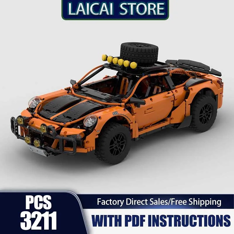 

Супер спортивный автомобиль Moc, строительные кирпичи, проект Dakar, Чемпион, модель автомобиля, технология, модульный блок, игрушка, набор «сделай сам», сборка, подарок