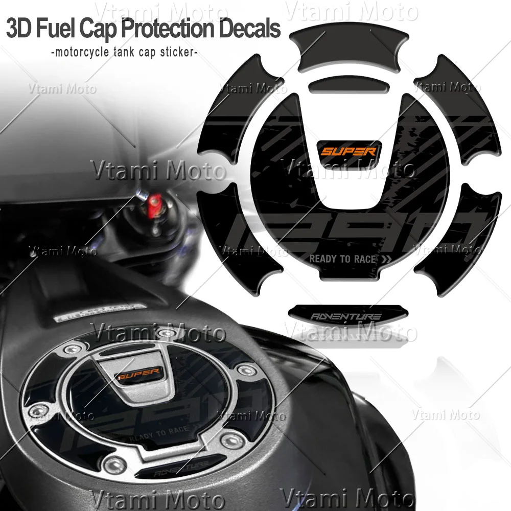 3D Motorcycle Fuel Tank Cap Protection Sticker Decals For KTM 1290 Super Duke R SuperDuke GT