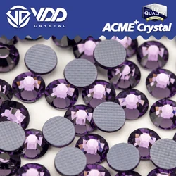 VDD 035 Tanzanite ACME + seria Hotfix kryształowe kryształowe Flatback Strass brokatowe diamentowe kamienie do dekoracji ubrań