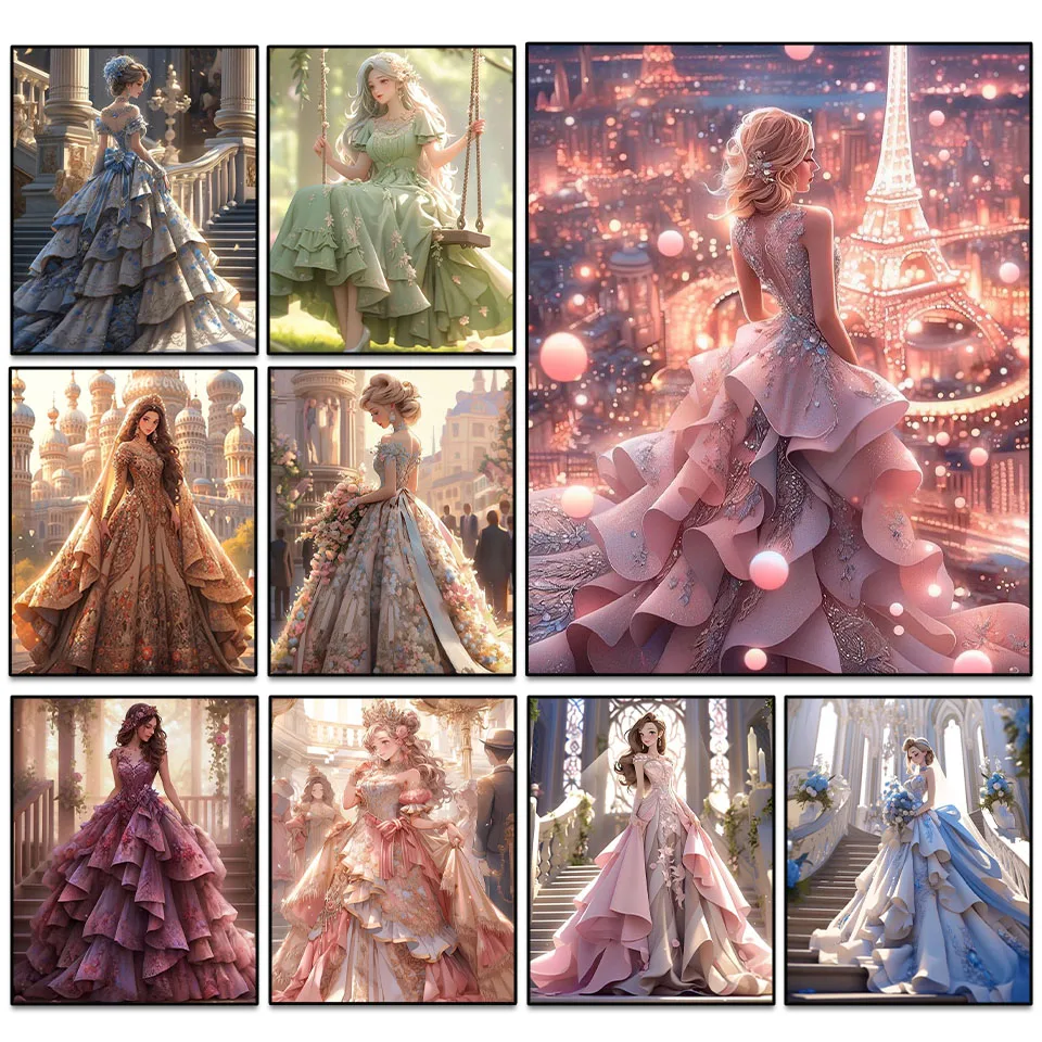 

Diamond Embroidery DIY Tutu Skirt for Women Diamond Mosaic Kit 5D Square Round Rhinestone Gem Cross Stitch Home Decor Wall Art